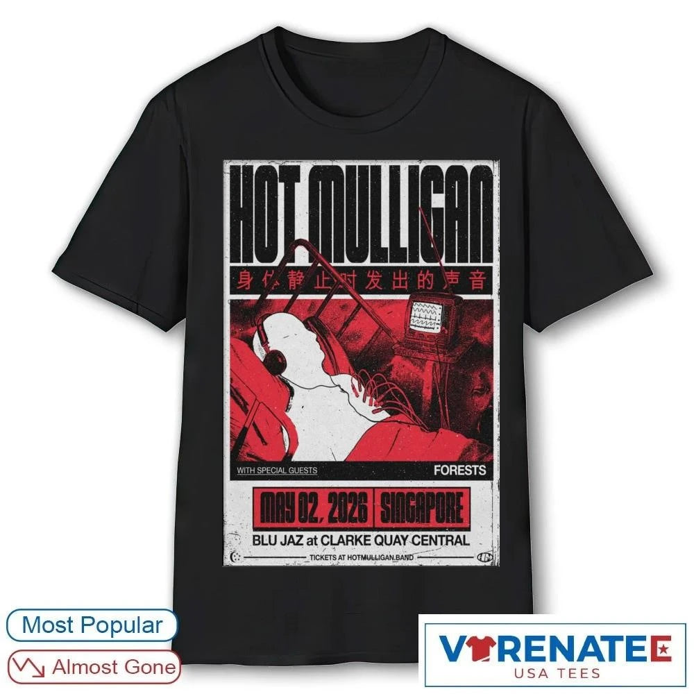 Official Hot Mulligan Blu Jaz At Clarke Quay Central May 2 2026 Singapore Poster T-shirt