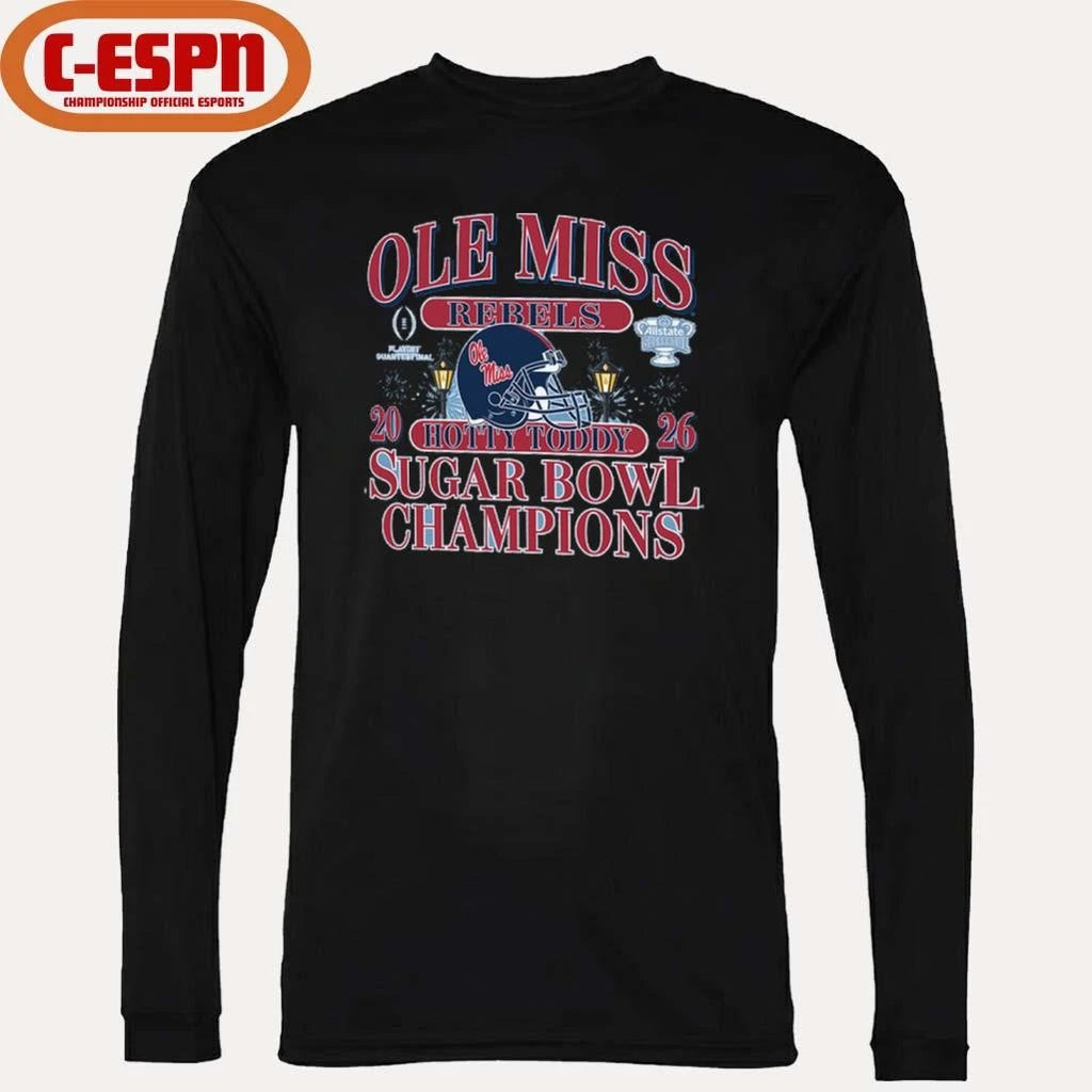 Official Hotty Toddy Ole Miss Allstate Sugar Bowl Champions T-Shirt