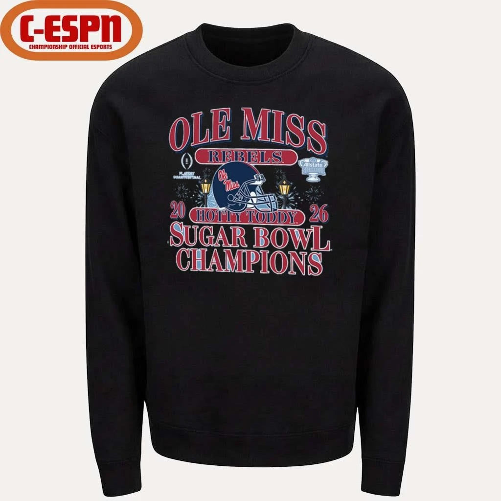 Official Hotty Toddy Ole Miss Allstate Sugar Bowl Champions T-Shirt