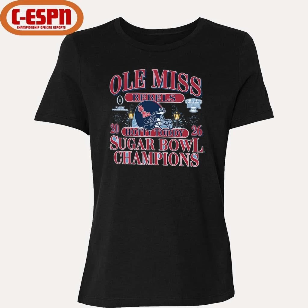 Official Hotty Toddy Ole Miss Allstate Sugar Bowl Champions T-Shirt