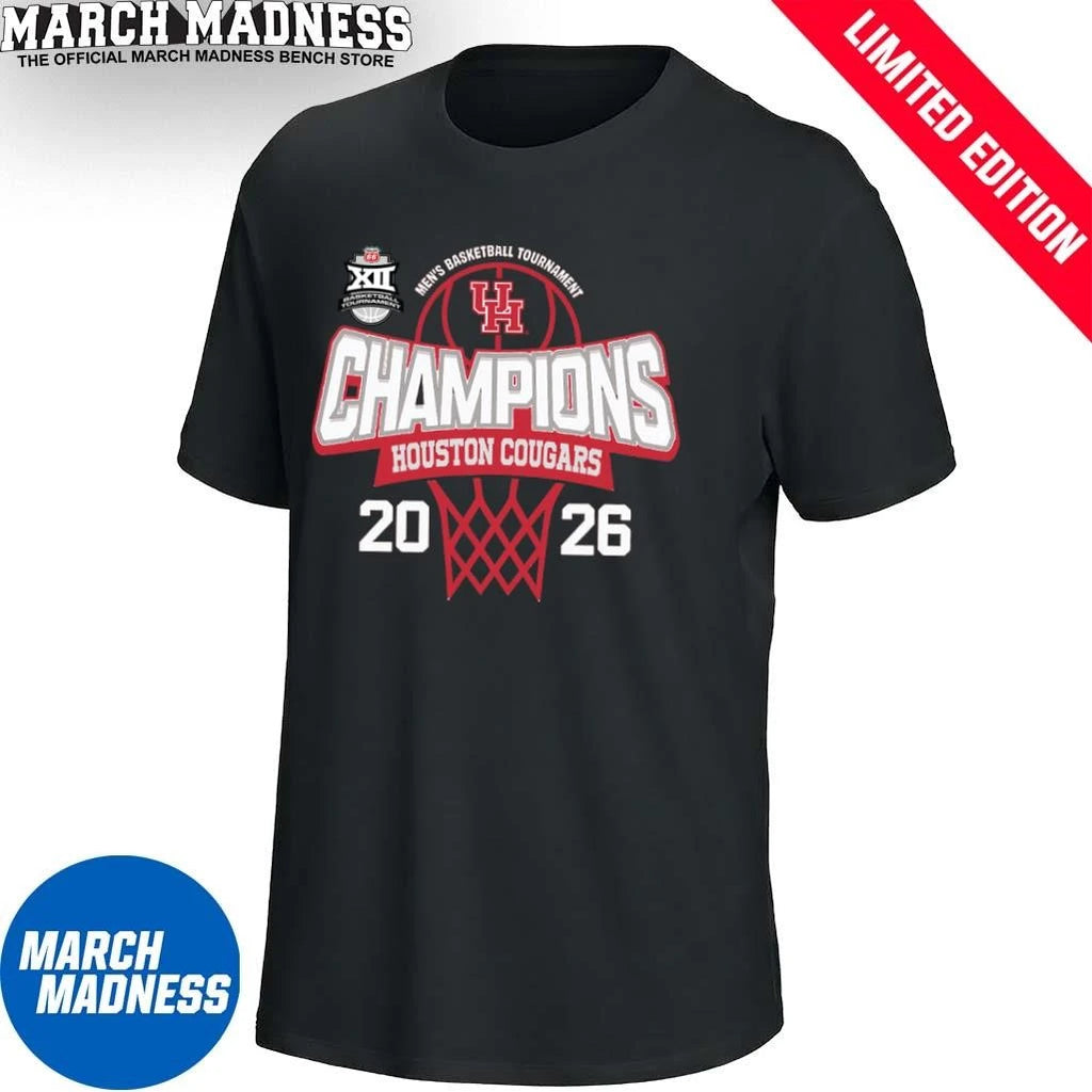 Official Houston Cougars 2026 Big 12 Conference Men’s Basketball Tournament Champions Shirt