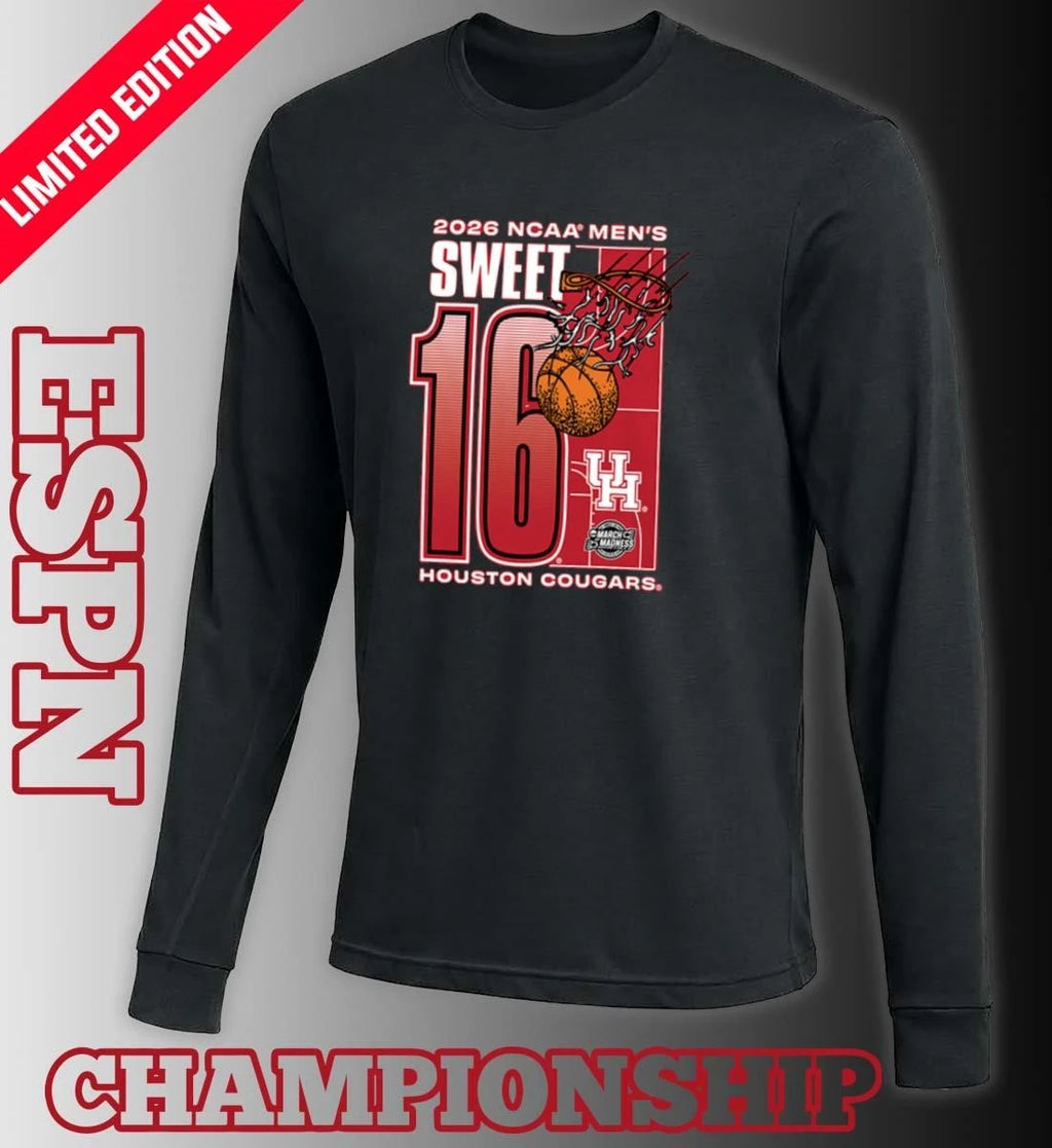 Official Houston Cougars 2026 NCAA March Madness Sweet 16 Bound Net Shirt