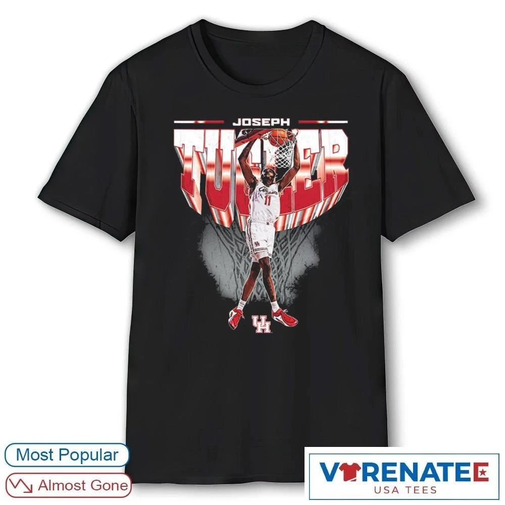 Official Houston Cougars 2026 NCAA March Madness Sweet 16 Joseph Tugler Men’s Basketball Team Collage T-Shirt