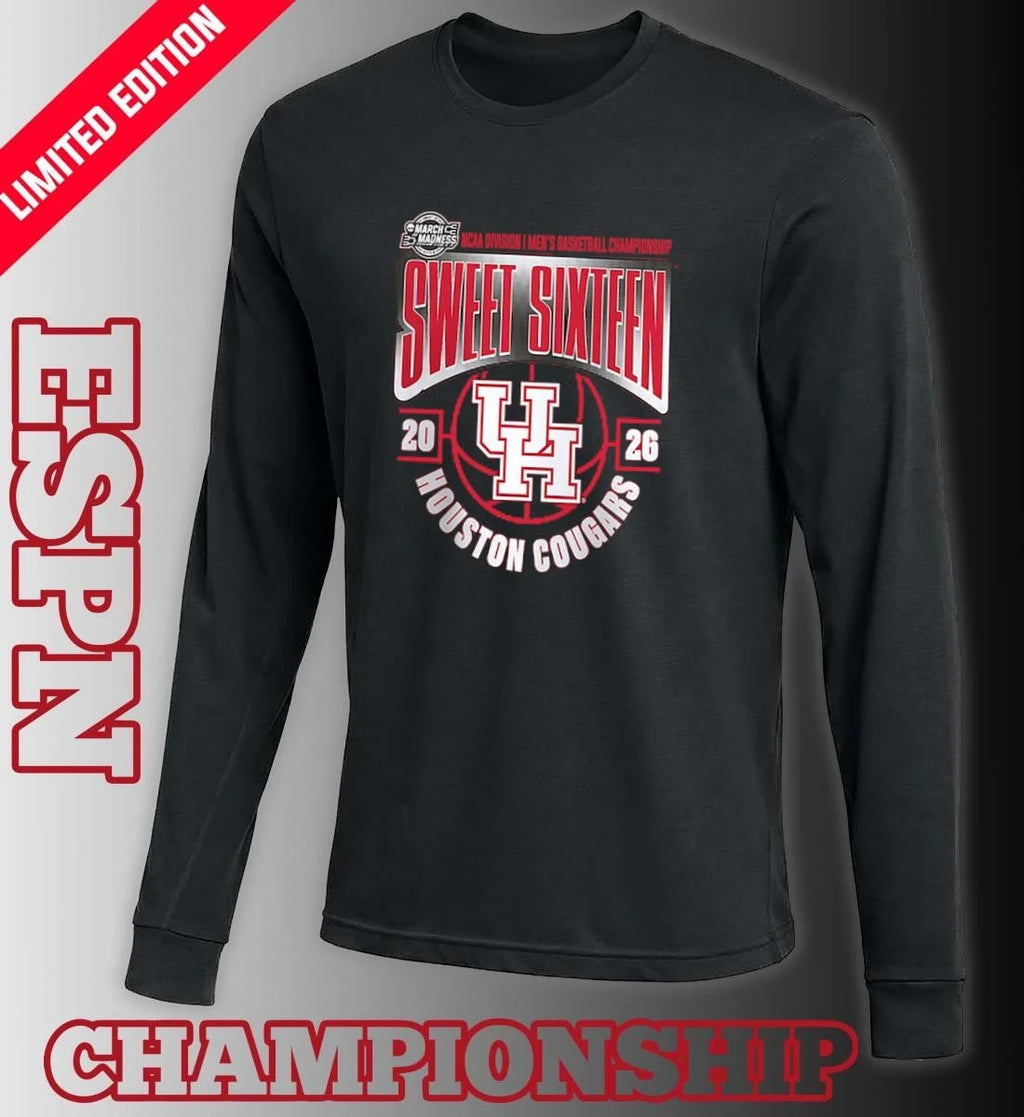 Official Houston Cougars Sweet 16 NCAA DI Men’s Basketball Tournament March Madness 2026 T-Shirt