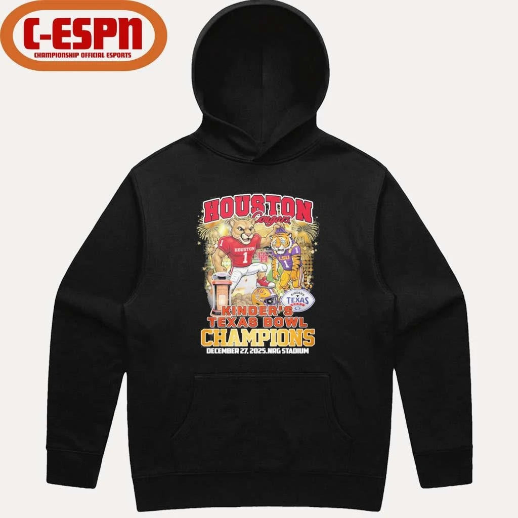 Official Houston Cougars mascot Kinder’s Texas Bowl Champions Shirt