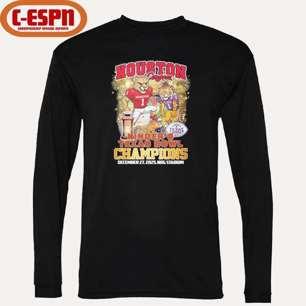 Official Houston Cougars mascot Kinder’s Texas Bowl Champions Shirt