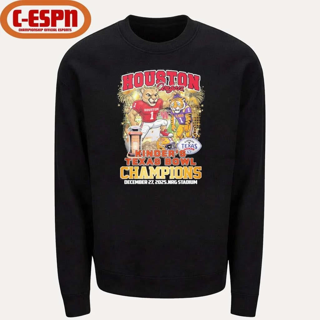 Official Houston Cougars mascot Kinder’s Texas Bowl Champions Shirt