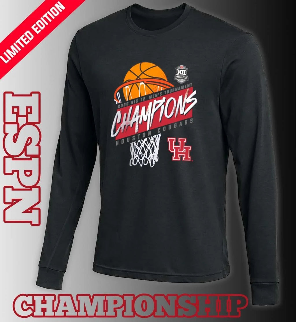 Official Houston Men’s Basketball Big 12 Conference Tournament Champions 2026 T-Shirt