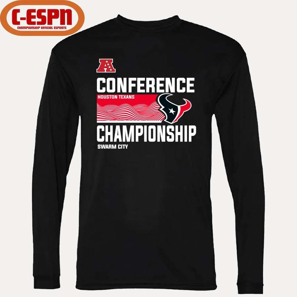 Official Houston Texans 2025-26 AFC Conference Championship Swarm City T-Shirt