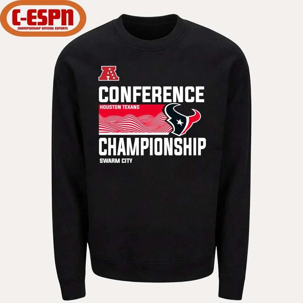 Official Houston Texans 2025-26 AFC Conference Championship Swarm City T-Shirt