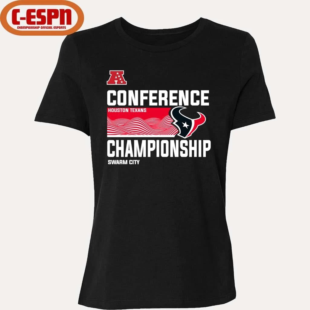 Official Houston Texans 2025-26 AFC Conference Championship Swarm City T-Shirt