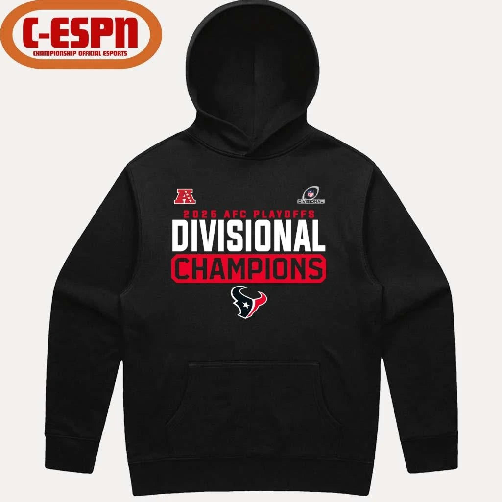 Official Houston Texans 2025-26 AFC Playoffs Divisional Round Champions T-Shirt