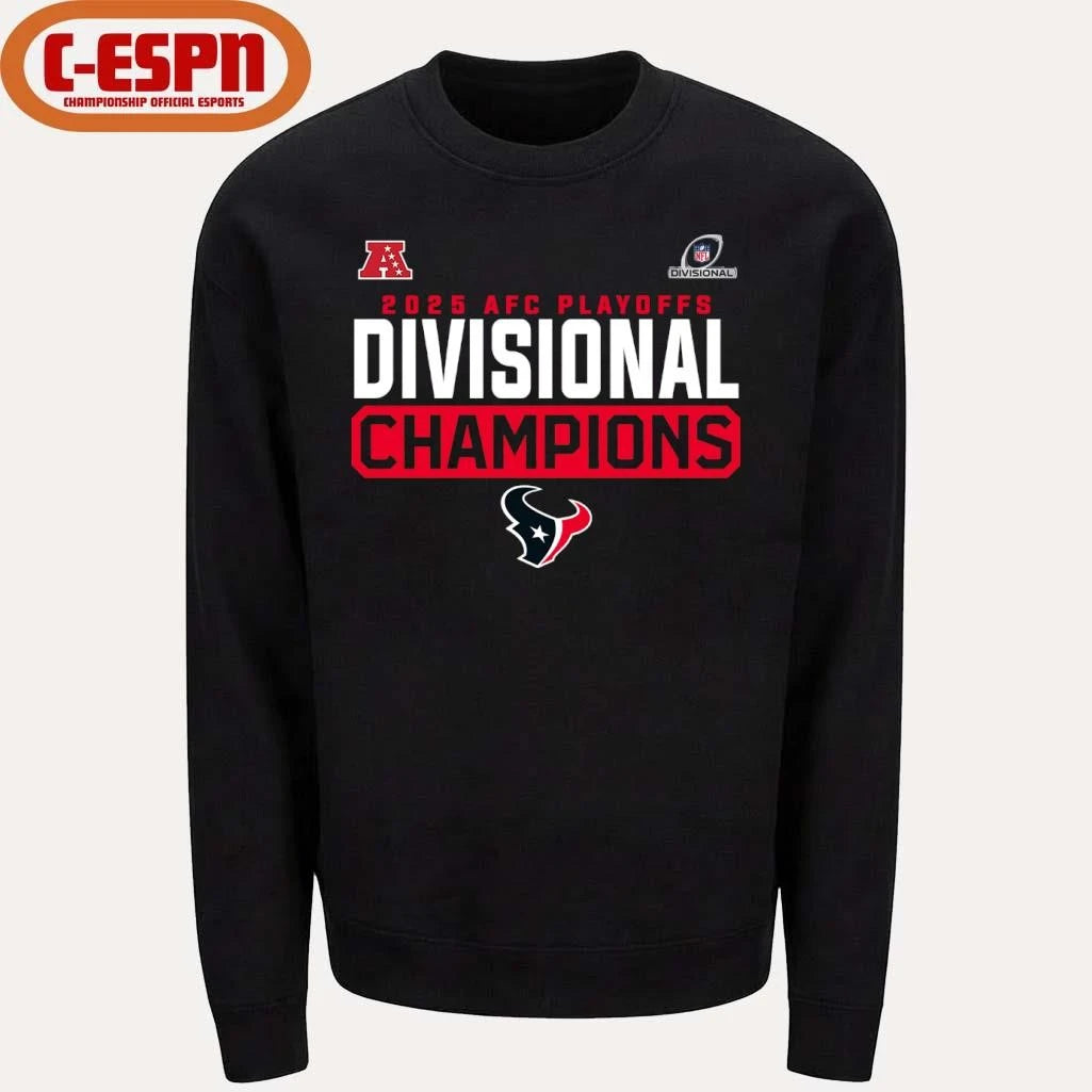 Official Houston Texans 2025-26 AFC Playoffs Divisional Round Champions T-Shirt