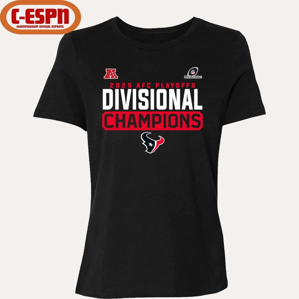 Official Houston Texans 2025-26 AFC Playoffs Divisional Round Champions T-Shirt