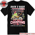 Official Houston Texans 2025 AFC South Champions Back-3-Back Mascot T-Shirt