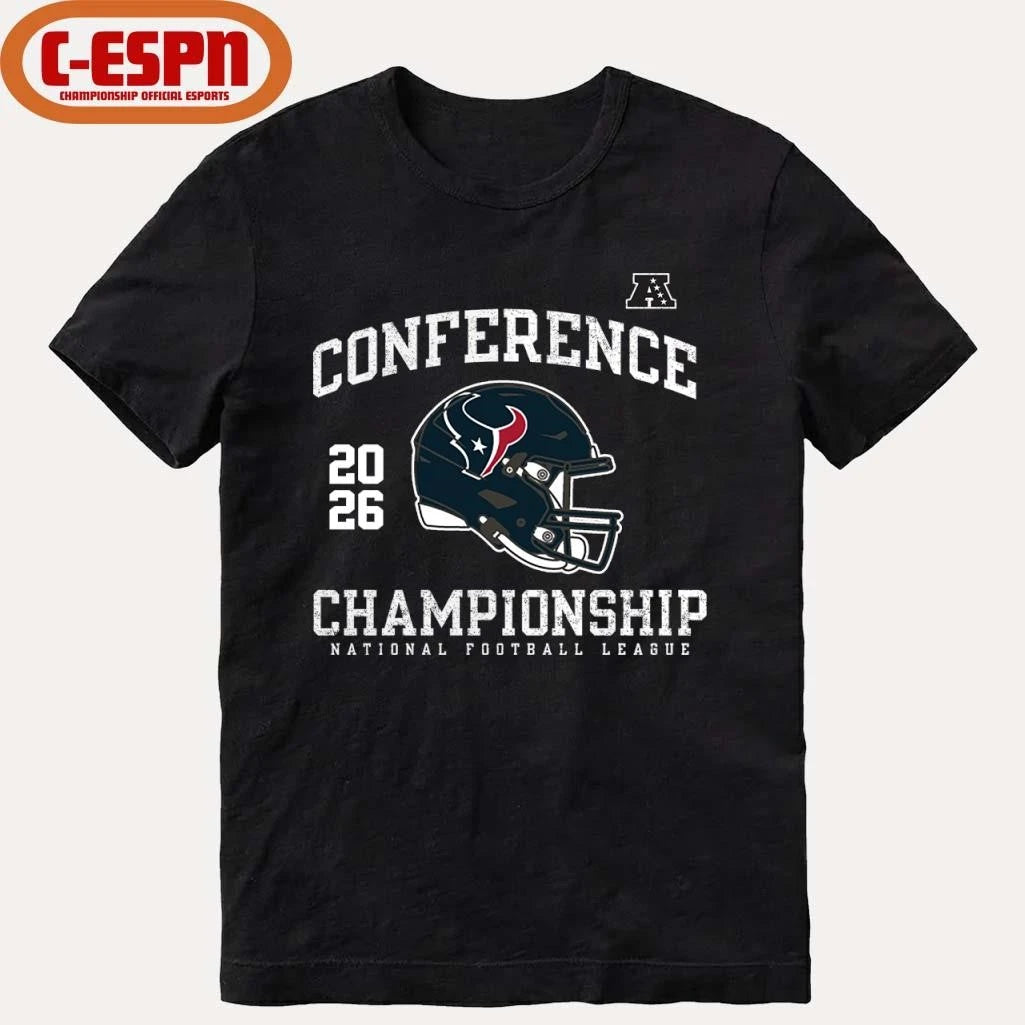 Official Houston Texans 2026 AFC Conference Championship Helmet T-Shirt