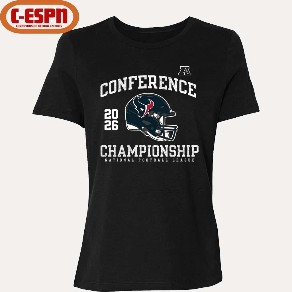 Official Houston Texans 2026 AFC Conference Championship Helmet T-Shirt