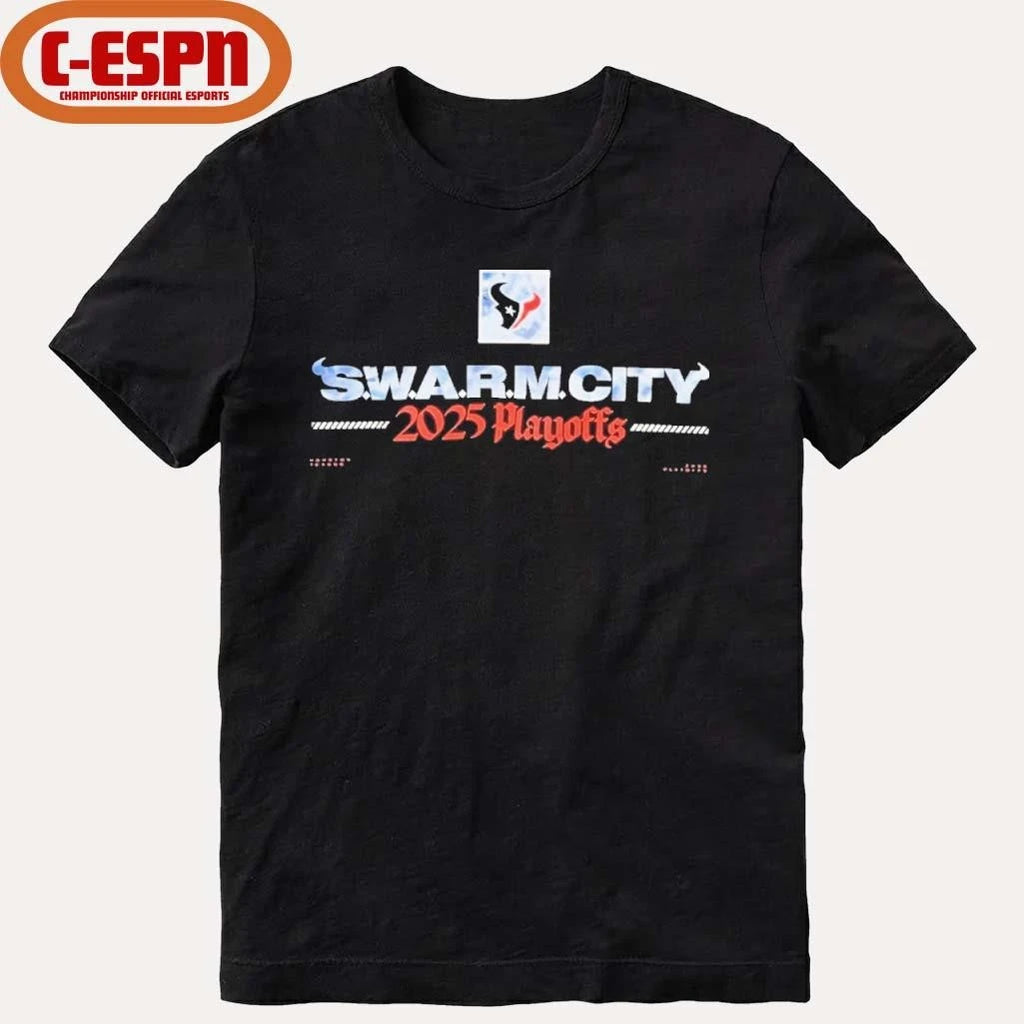 Official Houston Texans S.W.A.R.M. City 2025 Playoffs Shirt