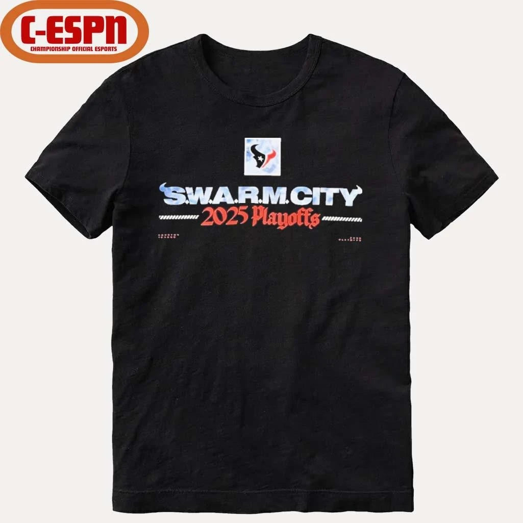 Official Houston Texans S.W.A.R.M. City 2025 Playoffs Shirt