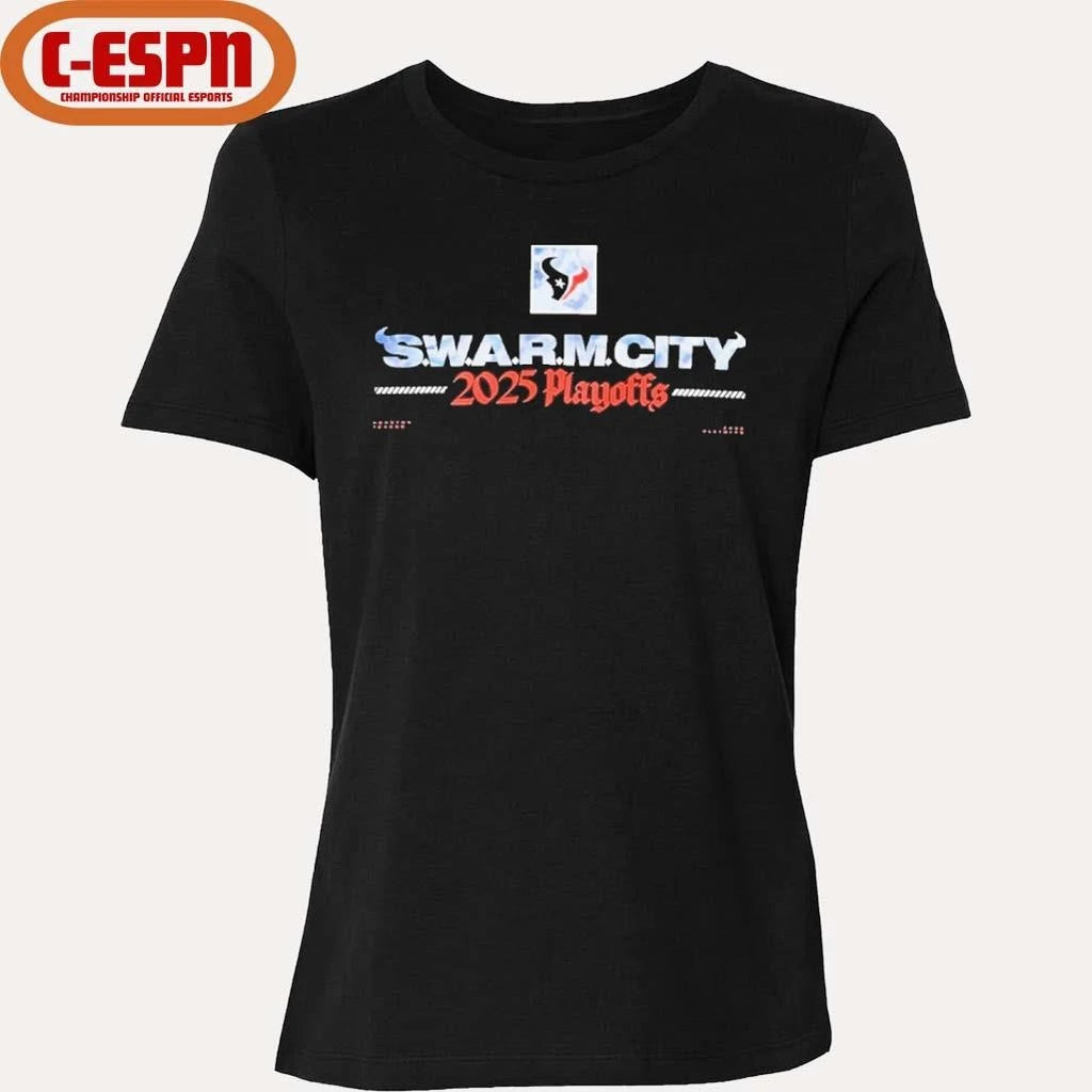 Official Houston Texans S.W.A.R.M. City 2025 Playoffs Shirt