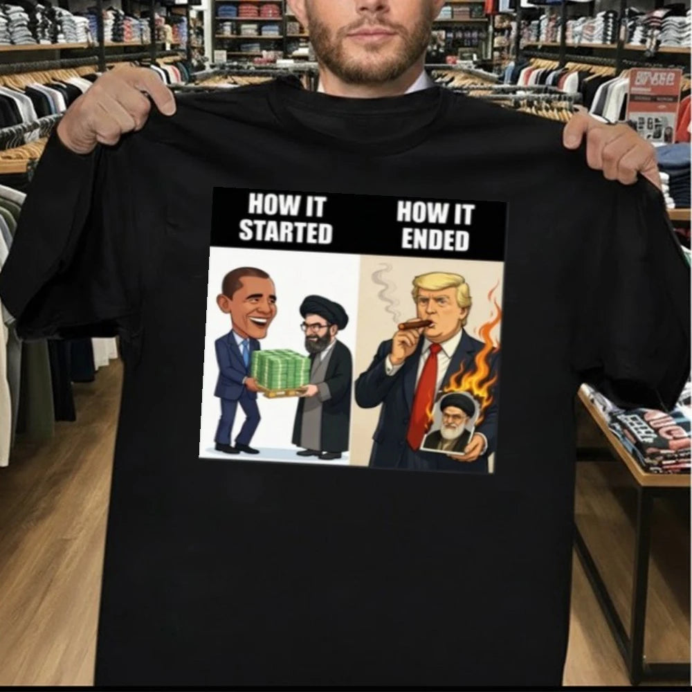Official How it started how it’s ended Ali Khamenei Obama Trump T-Shirt