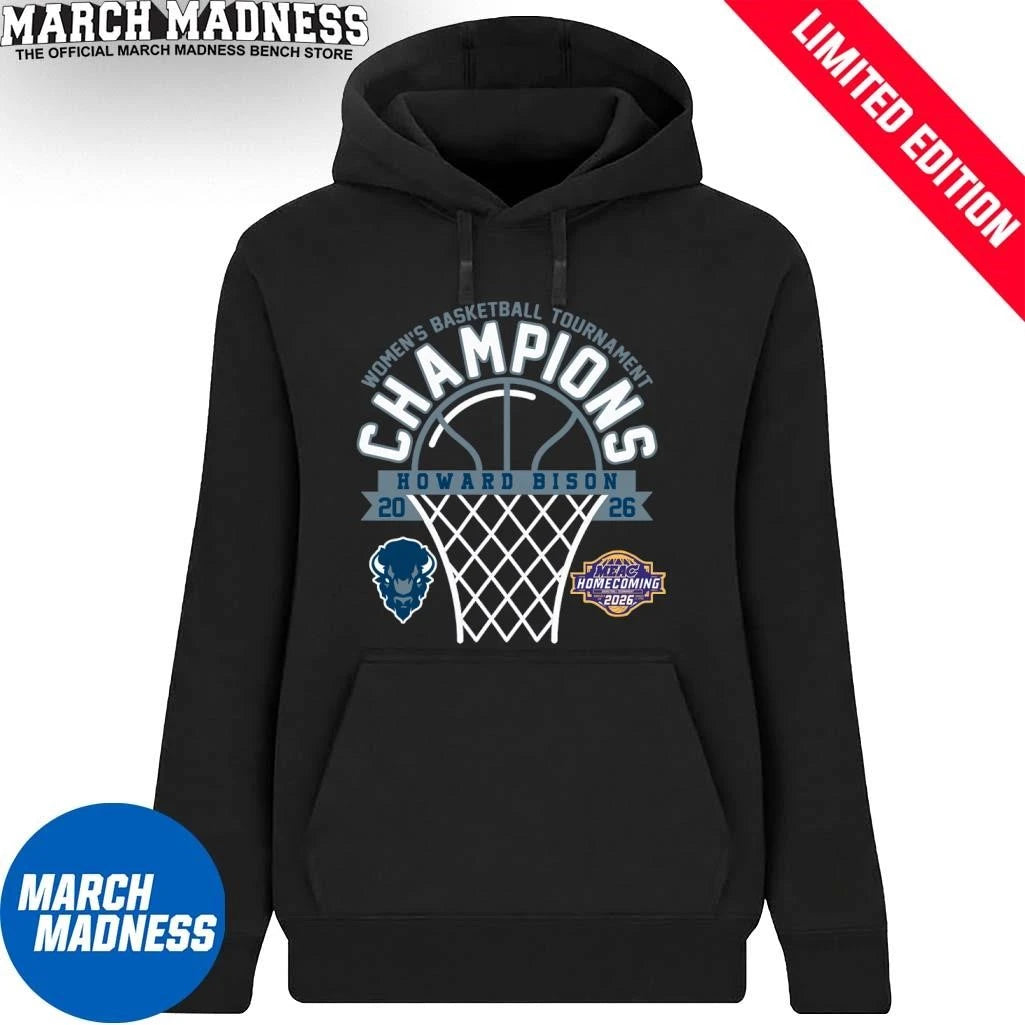 Official Howard Bison 2026 MEAC Women’s Basketball Tournament Champions Shirt