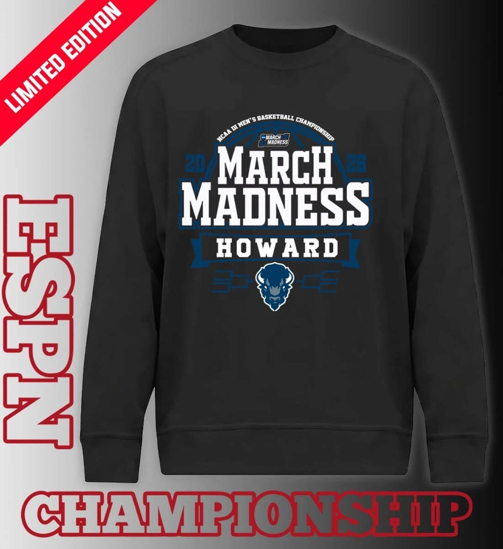 Official Howard Bisons 2026 NCAA Men’s Basketball March Madness Bound Shirt