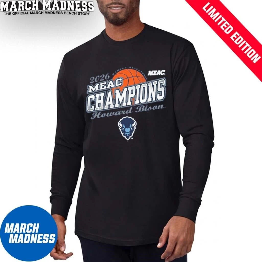 Official Howard University Women’s Basketball 2026 MEAC Tournament Champions T-Shirt