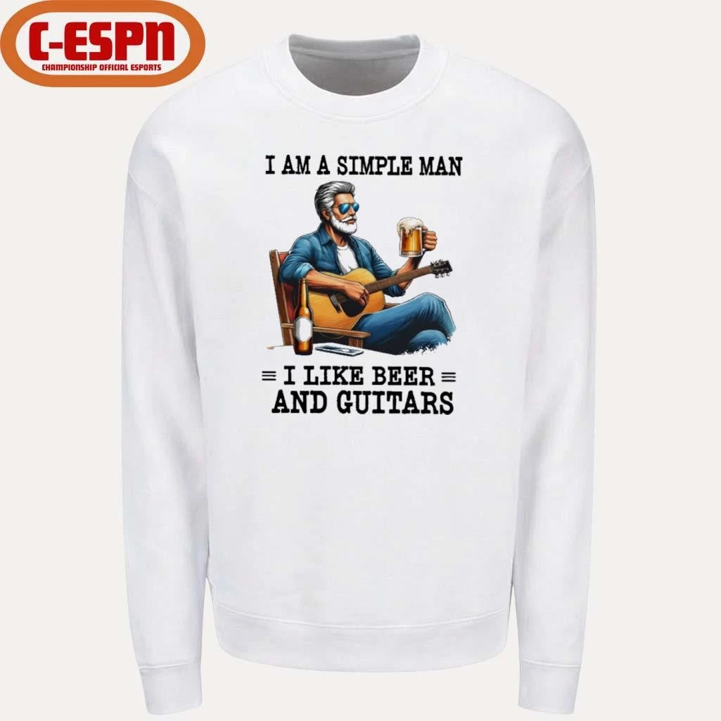 Official I Am A Simple Man, I Like Beer And Guitars Shirt