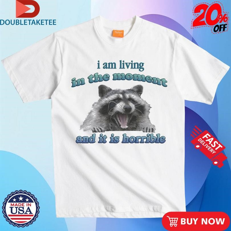 Official I Am Living In The Moment And It Is Horrible Raccoon Shirts