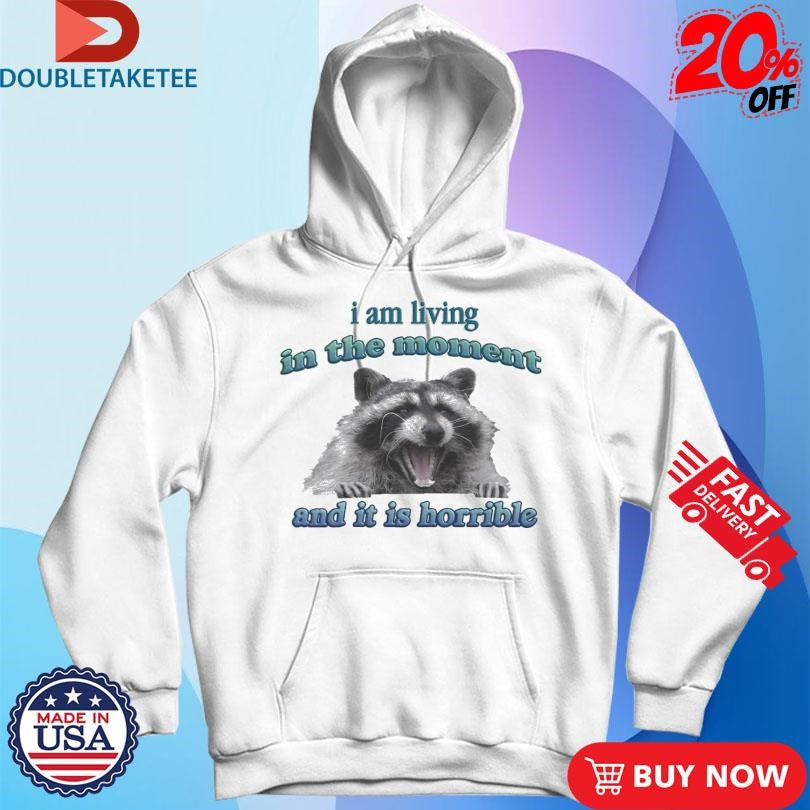 Official I Am Living In The Moment And It Is Horrible Raccoon Shirts