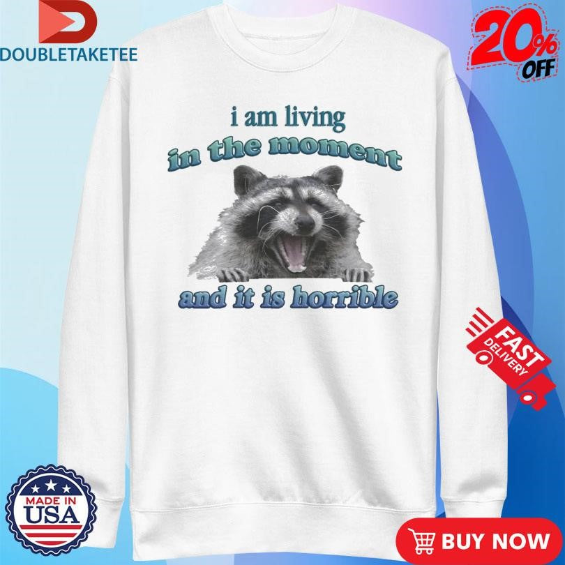 Official I Am Living In The Moment And It Is Horrible Raccoon Shirts