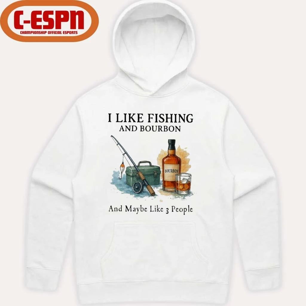 Official I Like Fishing And Bourbon And Maybe Like 3 People Shirt