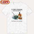Official I Like Fishing And Bourbon And Maybe Like 3 People Shirt