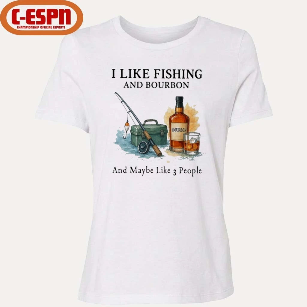 Official I Like Fishing And Bourbon And Maybe Like 3 People Shirt