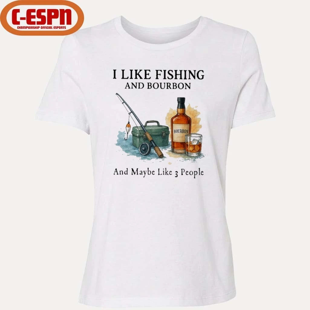 Official I Like Fishing And Bourbon And Maybe Like 3 People Shirt
