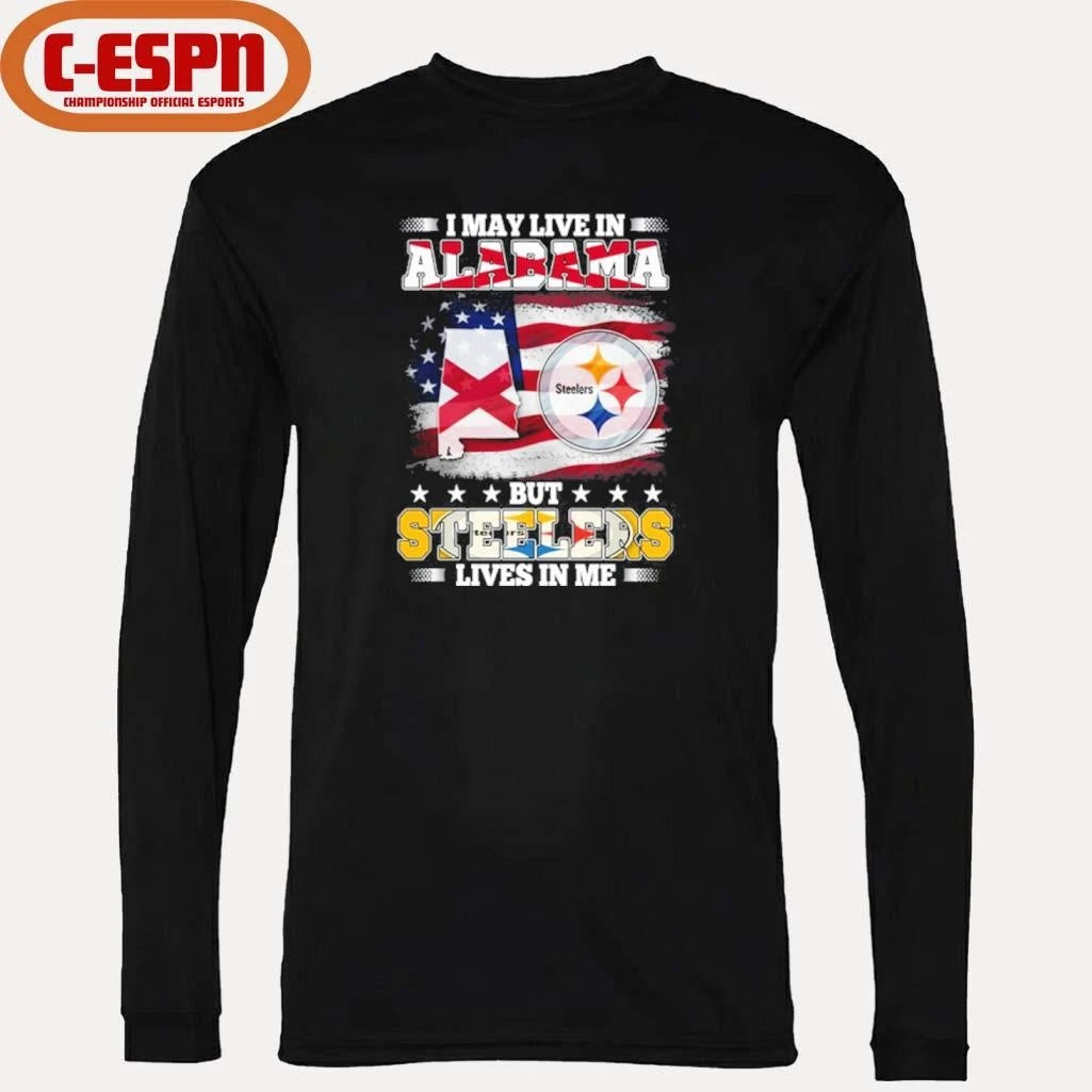 Official I May Live In Alabama But Steelers Lives In Me Shirt
