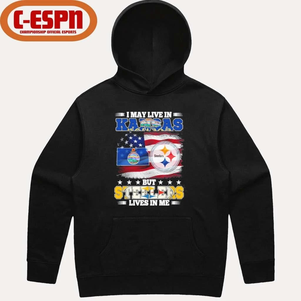 Official I May Live In Kansas But Steelers Lives In Me Shirt