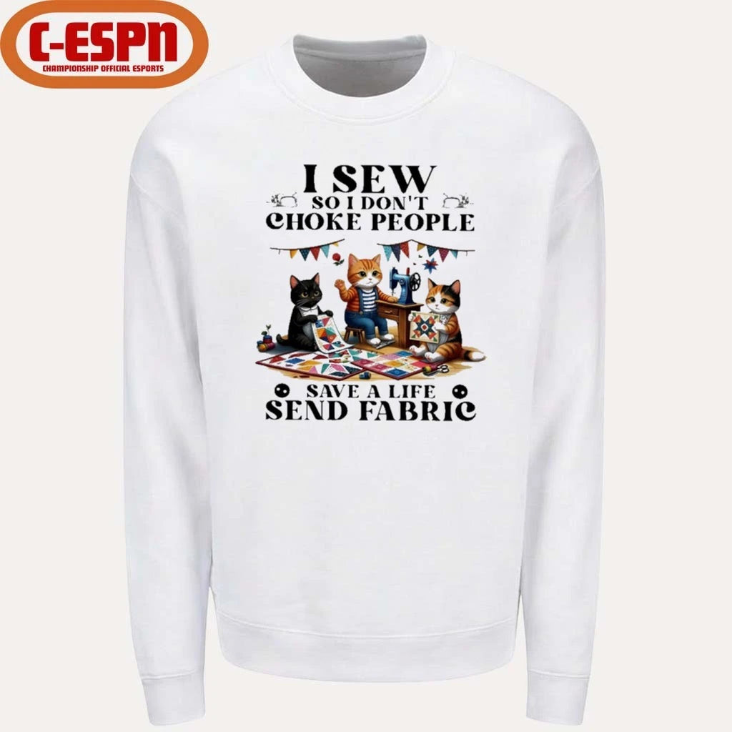 Official I Sew So I Don’t Choke People Save A Life Send Fabric Classic T-Shirt