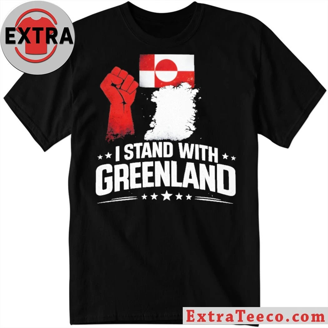Official I Stand With Greenland Flag T-Shirt