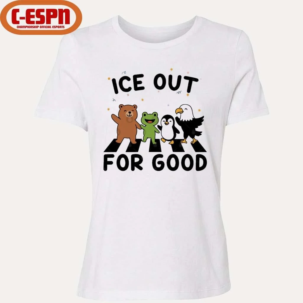 Official ICE Out For Good Resist Animals Frog Bear Penguin Eagle Shirt