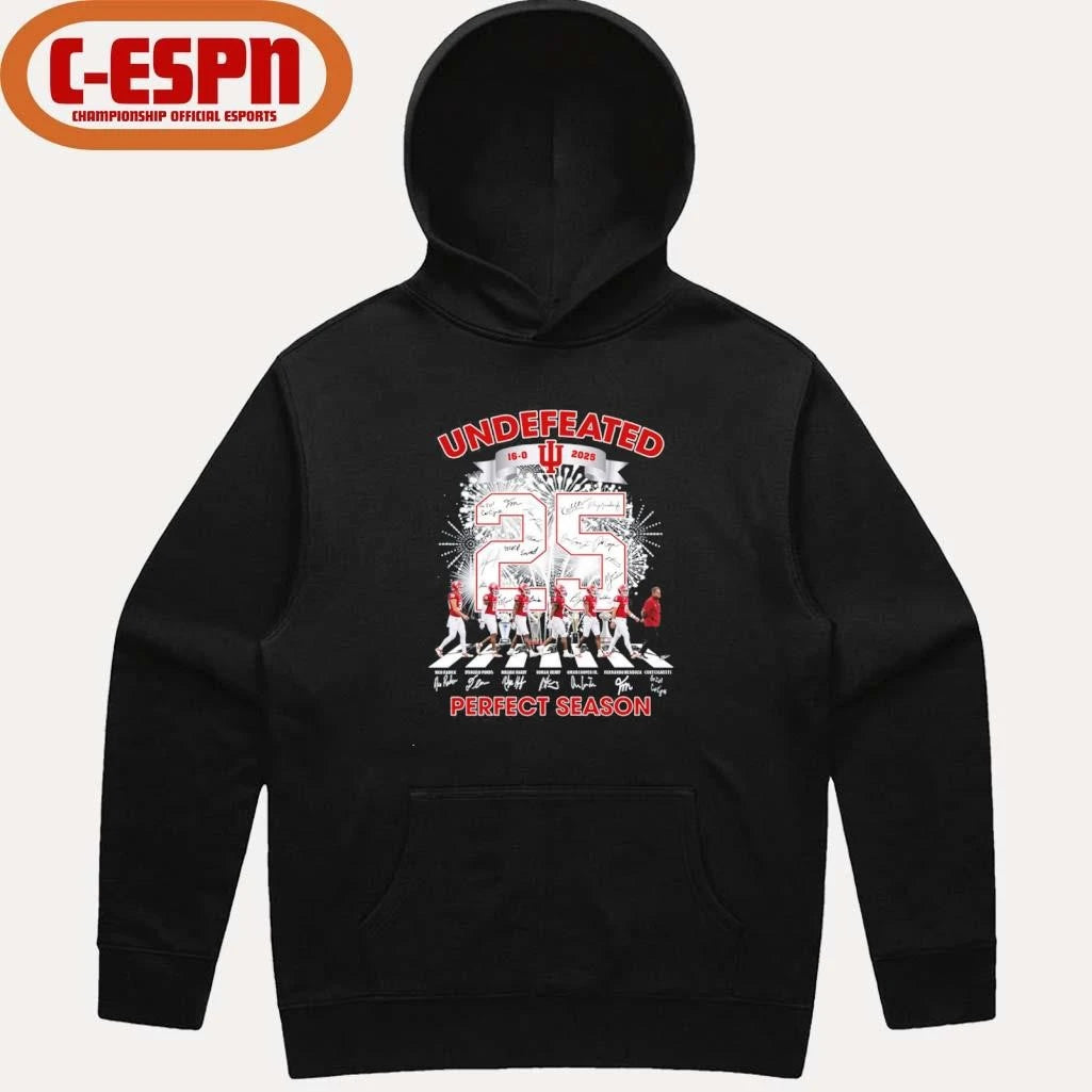 Official IU Football Abbey Road Undefeated 16-0 Perfect Season Shirt