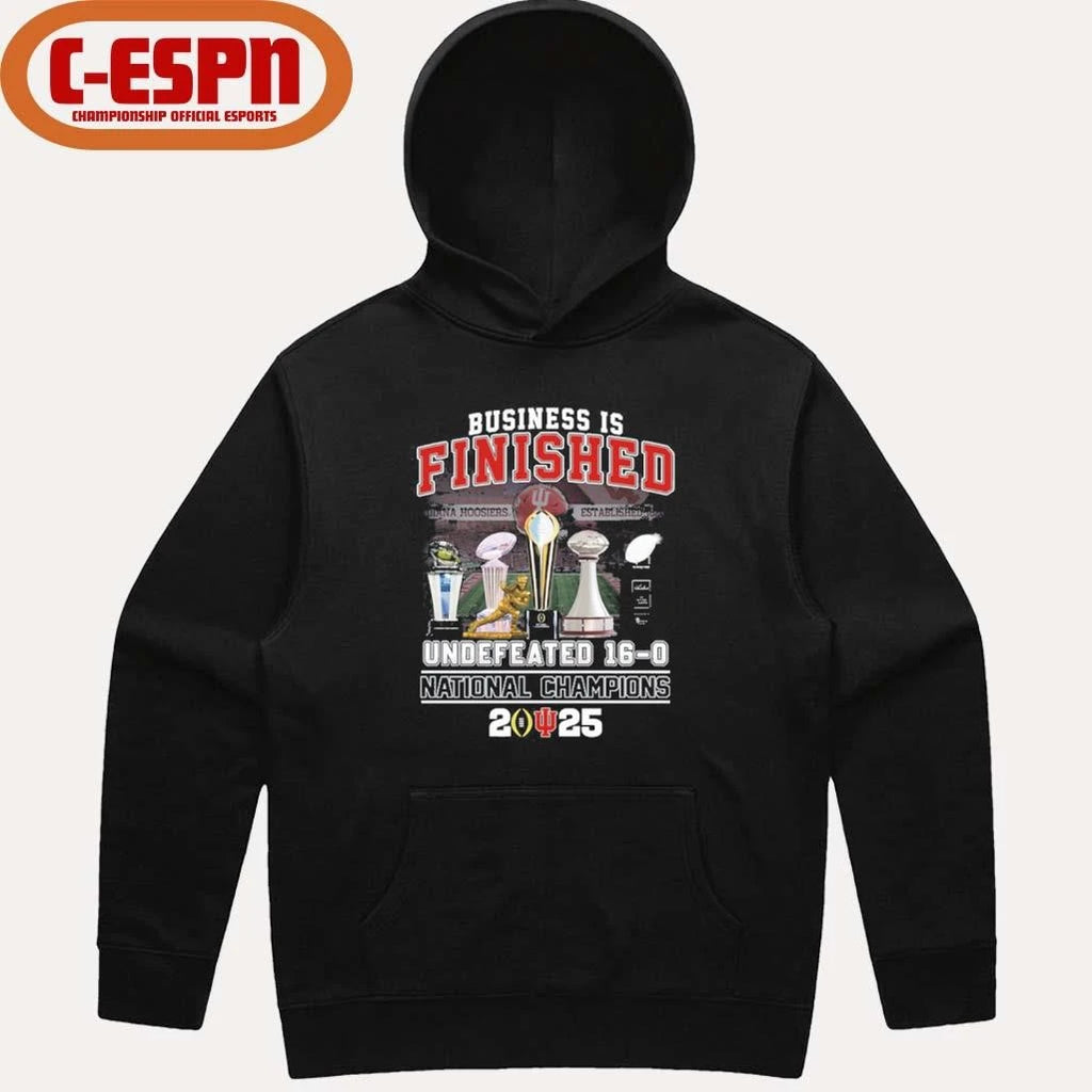 Official IU Football Business is Finished National Champions Shirt