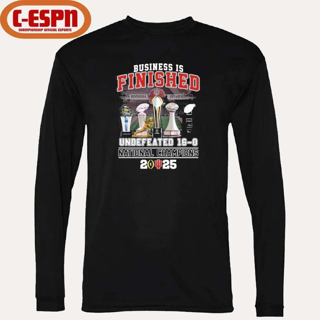 Official IU Football Business is Finished National Champions Shirt