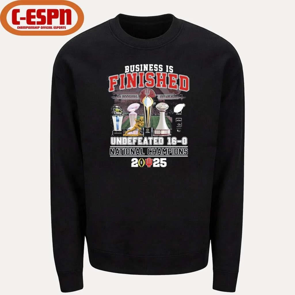 Official IU Football Business is Finished National Champions Shirt