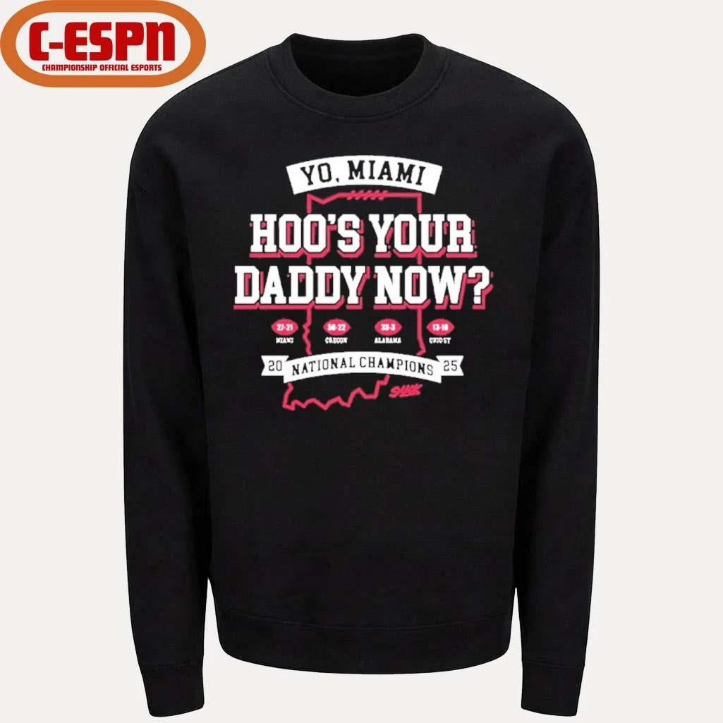 Official IU Football Hoo’s Your Daddy Now National Champions T-Shirt
