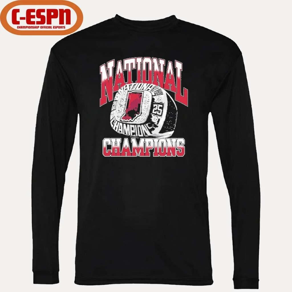 Official IU Football Indiana CFP National Champions Ring T-Shirt