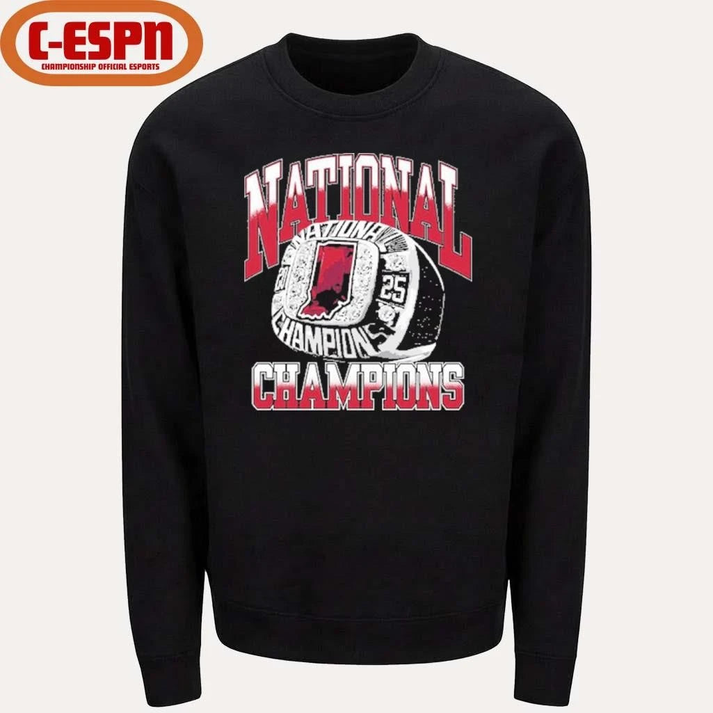 Official IU Football Indiana CFP National Champions Ring T-Shirt