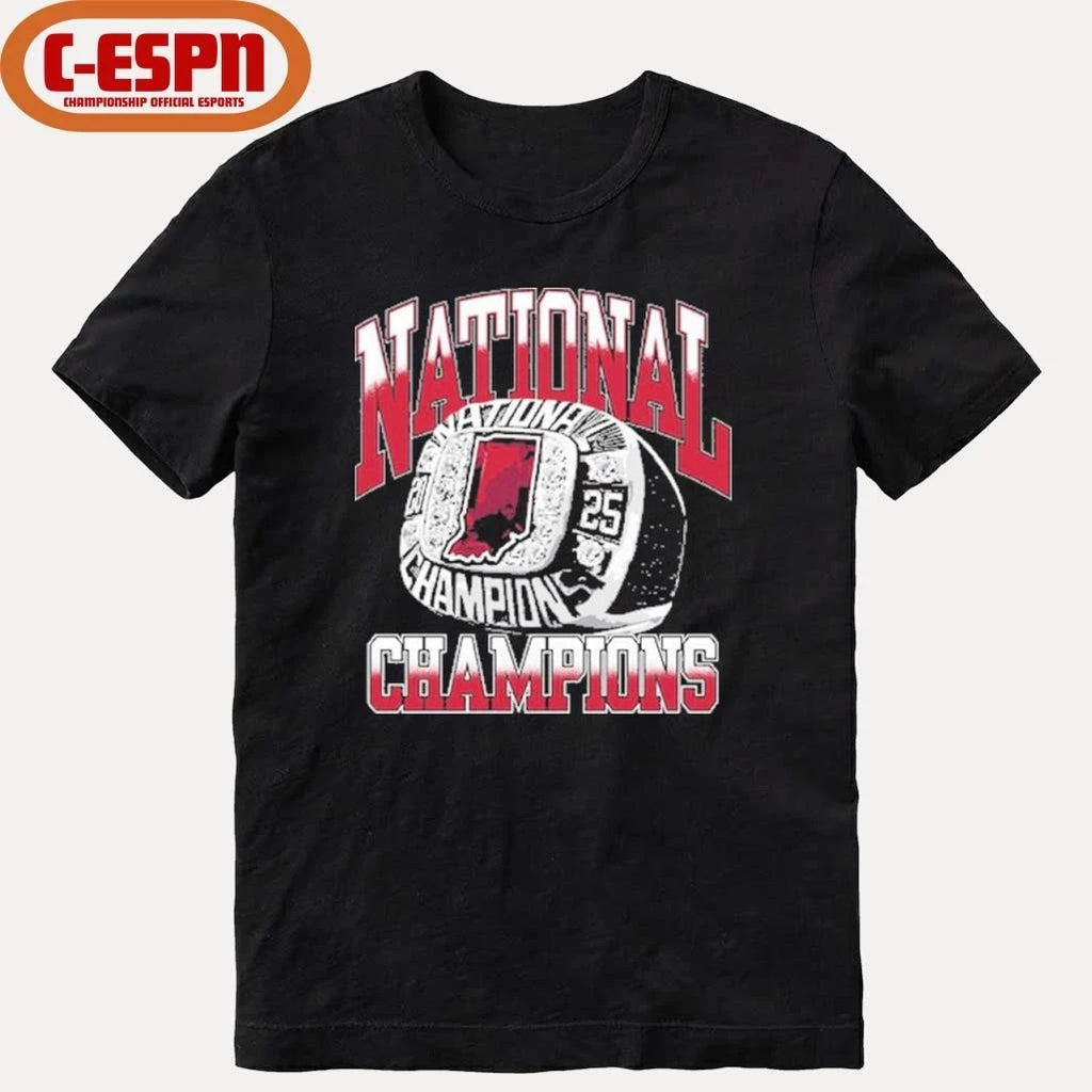 Official IU Football Indiana CFP National Champions Ring T-Shirt