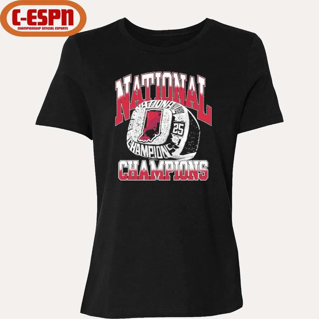 Official IU Football Indiana CFP National Champions Ring T-Shirt